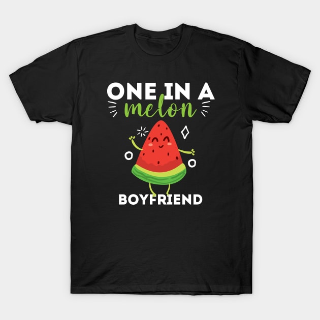 one in a melon boyfriend watermelon T-Shirt by PhiloArt